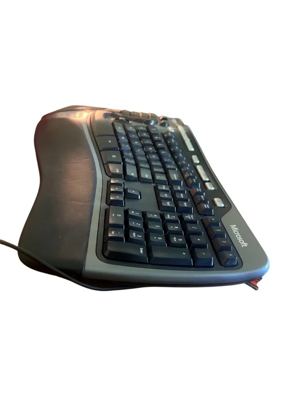 Microsoft Natural Ergonomic USB Wired Keyboard 4000 V1.0 Black KU-0462 Tested